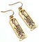 Gold Tone Egyptian Cartouche Charm Earrings, Nefertiti Eye of Horus Hieroglyphs, Jewelry Gift for Women product 2